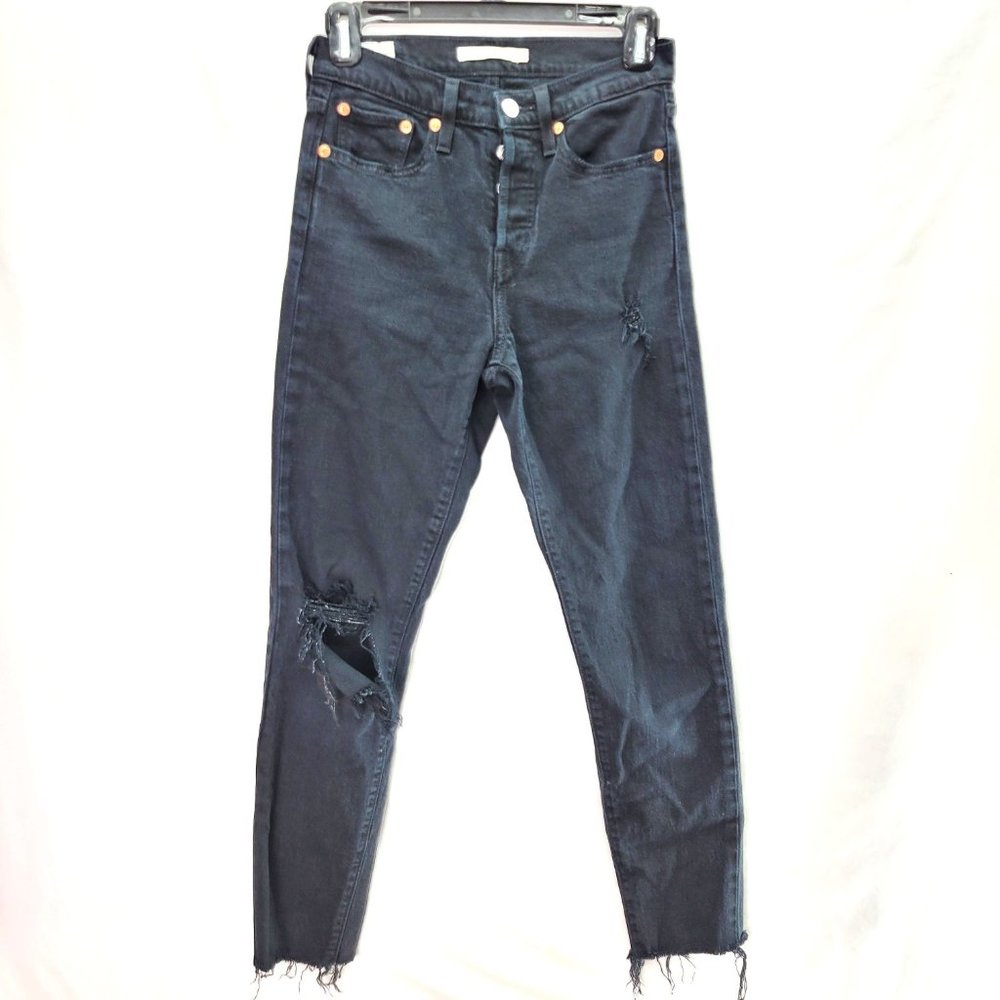 Levi's Women's Wedgie Ripped Jeans Black - Size 24